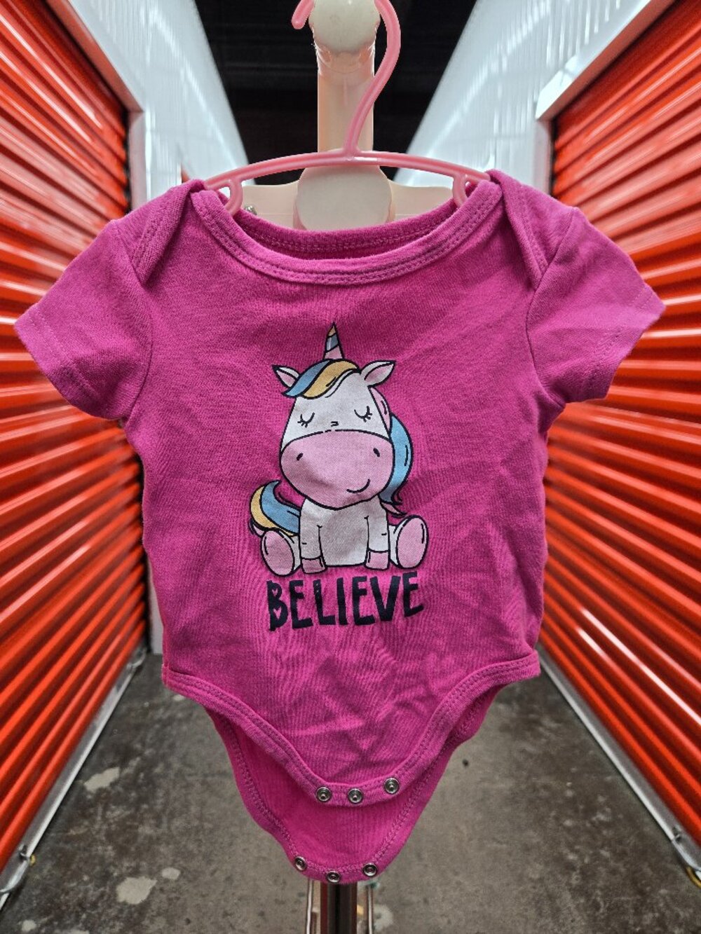 3 for 10$ - Baby girl Onesie - 3 to 6 months - Monkey Bars - pink unicorn